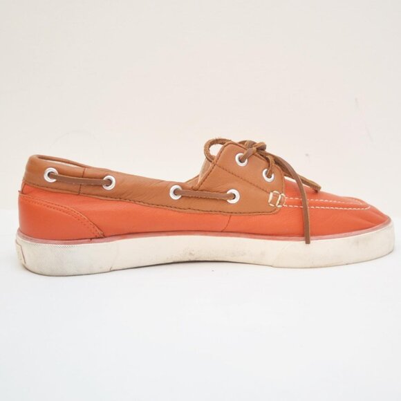 Polo Ralph Lauren Men\'s Leather Boat Shoes Pre Owned Size 9.5D